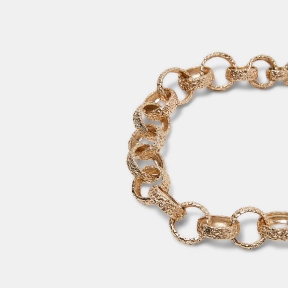 Zara golden textured link necklace - Picture 3 of 3